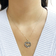 The Lovery Two Tone Double Heart Necklace - Gold/White Gold