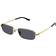 Gucci Rectangular Sunglasses Gold & Grey Men's