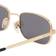 Gucci Rectangular Sunglasses Gold & Grey Men's