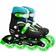 Liniex Skids Control Hardboot Skates Black/Blue/Green