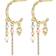 WiOGA Alona Earrings - Gold/Coral/Pearls/Blue