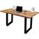 Domli Solid Wood Oak/Black Writing Desk 50x120cm