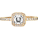 Pandora Square Sparkle Halo Ring - Gold/Transparent