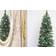 Shatchi Pre-Lit Artificial Slim Pencil Green Christmas Tree 210cm