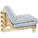 Karup Design Roots 140 Clear wood Natural Pine/Beach Blue Sofa 140cm 2-seter