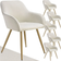 tectake Dining Marilyn Beige/Gold Köksstol 82cm 6st