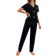 Shein Bow Decorated Color Block Trim Women's Short Sleeved Top And Long Pants Summer Pajama Set