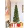 Shatchi Pre-Lit Artificial Slim Pencil Green Christmas Tree 240cm