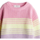 H&M Girl's Knitted Chenille Jumper - Pink/Striped (1115096007)