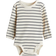 H&M Langarmbody - Light Beige/Striped