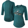 Majestic Women's Threads Midnight Philadelphia Eagles Super Bowl Lvii Desert Tri-Blend Raglan T-shirt