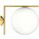 Flos IC Lights C/W2 Ceiling Brass Vægarmatur