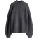 H&M Ribbed Turtleneck Sweater - Dark Gray Mottled