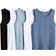 H&M Baumwoll Tank Tops 5-pack - Blue/Black/White