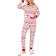 Shein Women's Christmas Pajama Set, Reindeer Fair Isle Print Long Sleeve Loungewear & Pants, Cozy Classic Fair Isle Fabric For Family Gathering, Holiday Photos