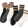 Shein 6 Pairs Women Leopard Print Crew Socks