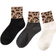 Shein 6 Pairs Women Leopard Print Crew Socks