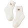 Shein 1pair Kids' Cute Cartoon Bear Embroidered Warm Floor Socks