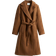 H&M Coat With Tie Belt - Dark Beige