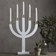 Star Trading Elias White/Silver Candle Bridge 35cm