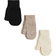 H&M Mittens 3-pack - Black/Beige Melange