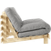 Karup Design Roots 140 Grey/Pine Soffa 140cm