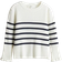 H&M Ribbed Sweater - Natural White/Striped