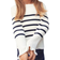 H&M Ribbed Sweater - Natural White/Striped