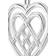 Rosendahl Weaved Heart Silver Plated Christmas Tree Ornament 6.5cm