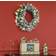 Homcom Pre-lit Christmas Wreath For Front Door With Led Lights Green Decoration