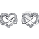 Pandora Sparkling Infinity Heart Stud Earrings - Silver/Transparent