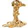 Polspotten Drip S Gold Candle Holder 14cm