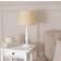 ValueLights Victoria White Table Lamp 37cm