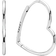 Pandora Asymmetrical Heart Hoop Earrings - Silver