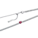 Pandora Halo Heart Choker - Silver/Red/Transparent