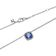 Pandora Sparkling Square Halo Pendant Necklace - Silver/Blue/Transparent