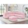 Latitude Run Sectional Pink Corduroy Sofa 98" 6pcs 6 Seater