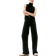 H&M Wide Twill Trousers - Black