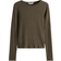 H&M Ribbed Jersey Shirt - Dark Khaki Green