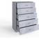 Fwstyle Tall Grey Gloss Chest of Drawer 70x100cm