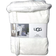 UGG Avery Plush & Sherpa Hooded Throw Blankets White (152.4x127cm)