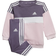 Adidas Infant Tiberio 3 Stripes Colorblock Long Sleeve Set - Shavio/White/Clpink