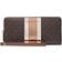 Michael Kors Jet Set Travel Large Signature Logo and Metallic Continental Wallet - Brown