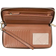 Michael Kors Jet Set Travel Large Signature Logo and Metallic Continental Wallet - Brown