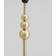 ValueLights Stacked Ball Single Stem Standing Gold/White Floor Lamp 145cm