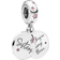 Pandora Forever Sisters Dangle Charm - Silver/Pink