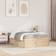 vidaXL Solid Wood Pine Sengeramme 126.5x206.5cm