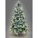 Shatchi Snowy Bushy Hinged Branches Warm White/Green Christmas Tree 210cm