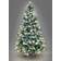 Shatchi Snowy Bushy Hinged Branches Warm White/Green Christmas Tree 210cm