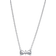 Pandora Sparkling Bow Necklace - Silver/Transparent